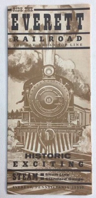 1968 Travel Brochure Ride The Everett Railroad Train Everett Pennsylvania Vtg - Image 1 of 4