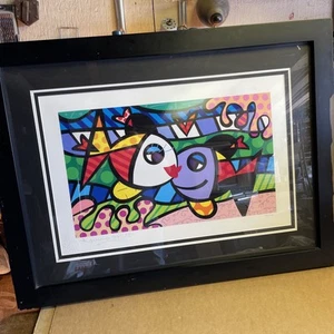 Romero Britto Deeply In Love Print Signed, Numbered 138/750 & Framed - Picture 1 of 14