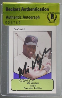 BAS 1990 ProCards AAA Future Stars Mo Vaughn #443 Authentic Auto Rookie RC - Image 1 of 2