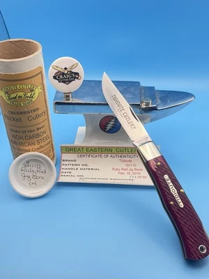 Great Eastern Cutlery GEC 721110 Ruby Red Jigged Bone! 1 of 50!! RARE! #4 - Image 1 of 4