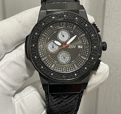 Мужские часы JBW JB-6101 Saxon нержавеющая сталь подлинный бриллиант 48 мм - Изображение 1 из 4