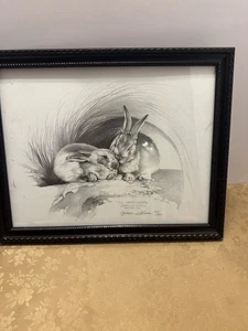 Spencer Williams Framed Rabbit Art Print "The Honeymooners" Signed/Numbered - Picture 1 of 7