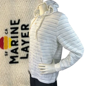 Marine Layer Men’s M Portola Beach Hoodie Textured Terry Cloth Pullover - Picture 1 of 14