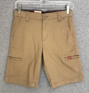 NEW! Levi's Youth Cargo Shorts Boys 10 Regular Tan Flex Stretch Cotton Waist 25 - Picture 1 of 10