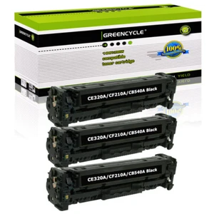 3 Pack CE320A Black Toner Fits For HP 128A LaserJet Pro CP1525N CP1525NW Printer - Photo 1/24