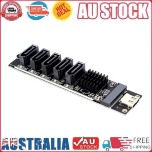 Type C To 5-Ch SATA 3.0 Expander 6Gbps JM575+JMS580 Chip Converter Card for PC - Picture 1 of 11