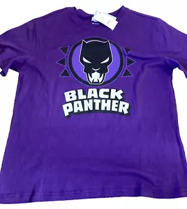 Black Panther Shirt Men's Medium Purple Marvel Comics Graphic Tee Short Sleeve - Picture 1 of 4