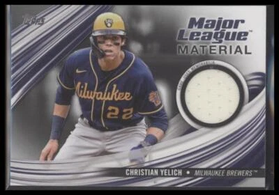 2023 Topps #MLM-CY Christian Yelich Material Relics Black (Series One) #/199 - Image 1 of 2