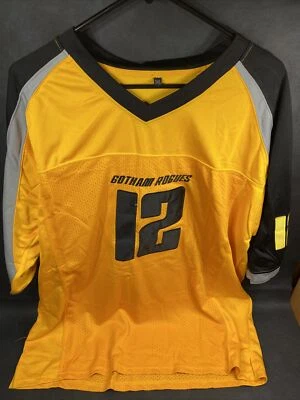 Nueva camiseta de fútbol 2021 Gotham Rogues #12 caballeros cosida amarilla personalizada 3XL Foto 1 de 4