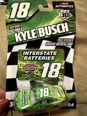 Baterías interestatales Kyle Busch #18 1/64 diecast Nascar Authentics 2021 Wave 4 Foto 1 de 2