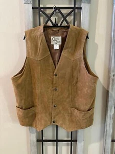 Cripple Creek Men’s Suede Vest Size XL Snap Close - Picture 1 of 7