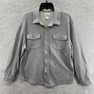Camisa de Franela LL Bean Gris Ligeramente Ajustada Bolsillo con Botones Algodón Para Hombre Grande L - Imagen 1 de 13