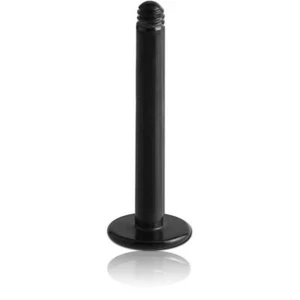 Schwarzer Titan Labret Stecker 1,6 mm Stärke Lippe Ersatz Einzelteil - Bild 1 von 2