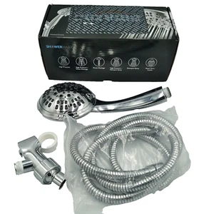 Cabezal de ducha ShowerMaxx portátil pulido mostrar 6 ajustes de pulverización spa de lujo - Imagen 1 de 10