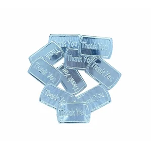 20 adornos artesanales para tarjetas de agradecimiento de metal plateado en relieve - Imagen 1 de 1