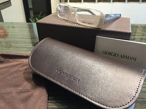 Brand New Giorgio Armani Glasses GA 101 KR9 Rx Authentic Frame Gray Italy & Case - Picture 1 of 7