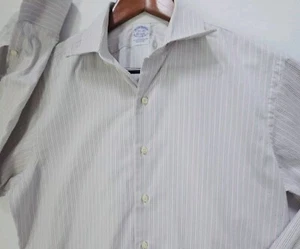 Brooks Brothers Long Sleeve Dress Shirt Slim Fit Egyptian Cotton Sz 15 1/2 U.S.A - Picture 1 of 12