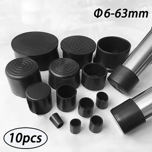 10x Rubber PVC Chair Ferrules AntiScratch Floor Protector Table Feet Leg Cap End - Picture 1 of 5