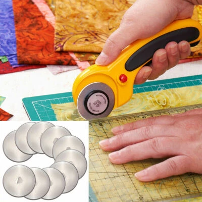 10x 45mm Steel Rotary Cutter Refill Blades Sewing Quilting Tool for Olfa Fiskars - Image 1 of 4