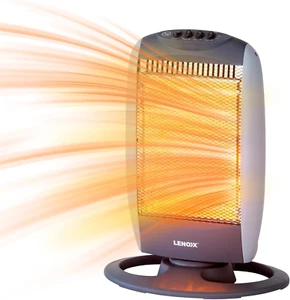 1200W Halogen Heater: 3 Heat Settings, Wide Angle Oscillation, Tip-Over Protecti - Picture 1 of 6