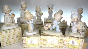 Precious Moments Lot Of 9 Figurines In Original Boxes Including 1 Signed Sam B - Picture 1 of 19