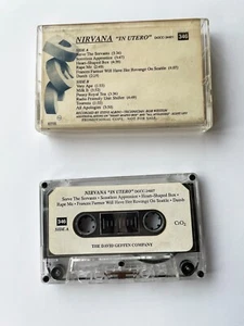 NIRVANA In Utero Promo Cassette Tape, 1993 Kurt Cobain, RARE, DGC, Historical - Picture 1 of 4