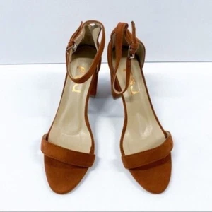 FSJ Classic Chunky Heel Sandals Open Toe Ankle Strap Single Band Dress Shoes - Picture 1 of 6
