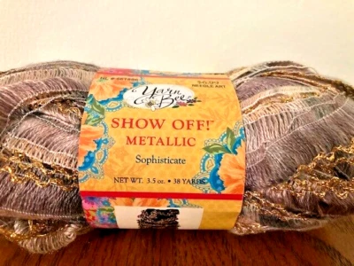 Yarn Bee Show Off Color Metálico #100 Sophisticate 3.5 OZ Foto 1 de 4