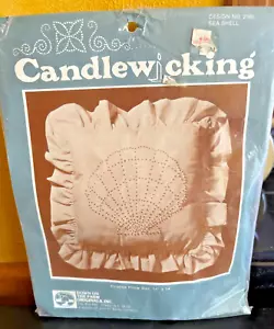 Candlewicking pillow kit Sea Shell 14 x 14 Down on the Farm Originals - Picture 1 of 3