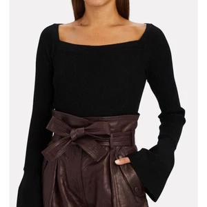 3.1 PHILLIP LIM Ribbed Square Neck Sweater Sz M - Picture 1 of 9