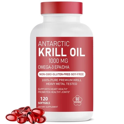 Aceite de Krill Antártico 1000mg con Omega-3s EPA DHA y Astaxantina Foto 1 de 4