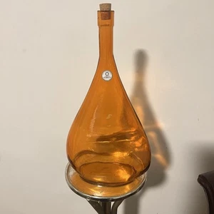 VIDRIOS SAN MIGUEL 100% Recycled Glass LARGE 13” Tall Orange Vase Spain Rare - Picture 1 of 8