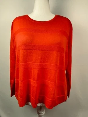 Suéter a Rayas CAbi The Shadow Rojo Mezcla de Lino Talla M Caprichoso Informal Foto 1 de 4