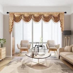 Europäische Gardinen Volants für Wohnzimmer Luxus Fenstervorhänge für Schlafzimmer,... - Bild 1 von 7