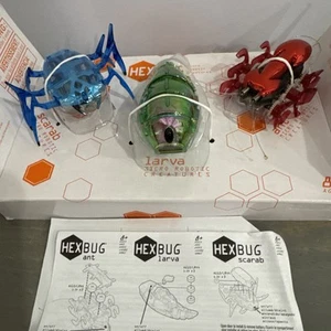 HEXBUG Set OF 3 - ANT LARVA & SCARAB NEW SEALED - Picture 1 of 14