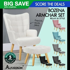 ALFORDSON Armchair Lounge Chair Featherston Contour Accent Chair Replica Couch - Picture 1 of 84