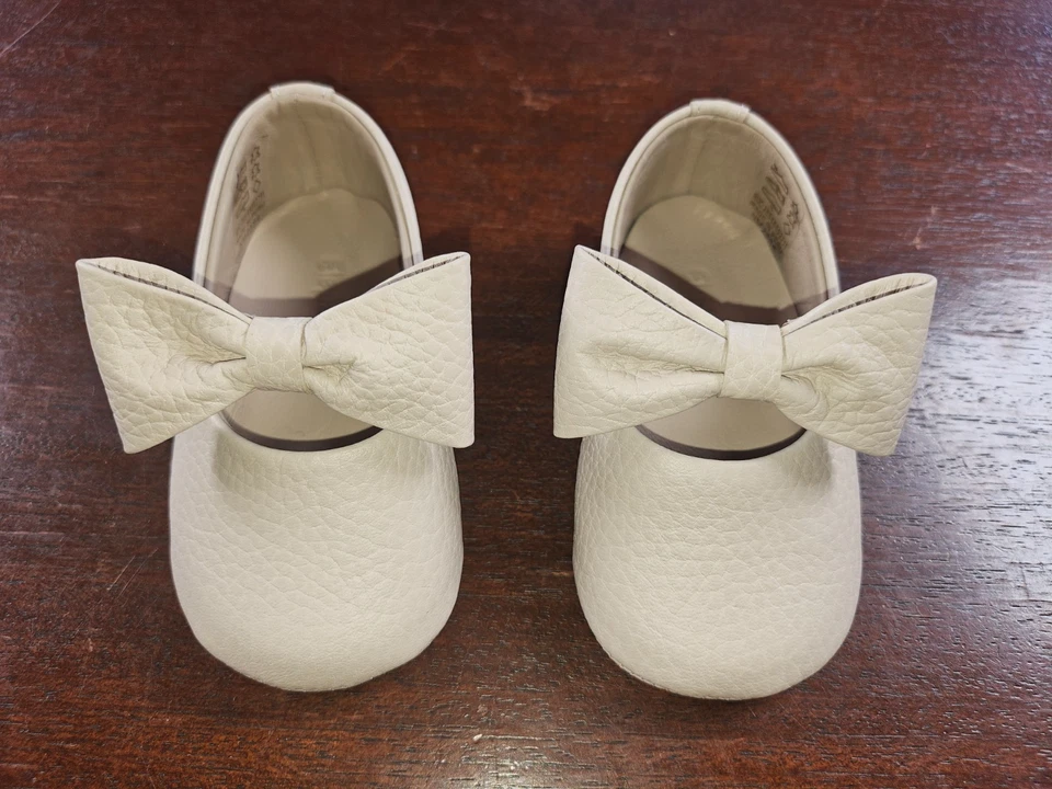 Elephantito Bebé Niñas Bailarina Zapatos Lazo Cuero Rubor Infantil EE. UU. Talla 4 M Foto 1 de 4