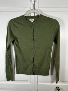 J. Crew | Women’s | Olive | Button-Up | Cardigan | Cotton | Classic | XS - Picture 1 of 6