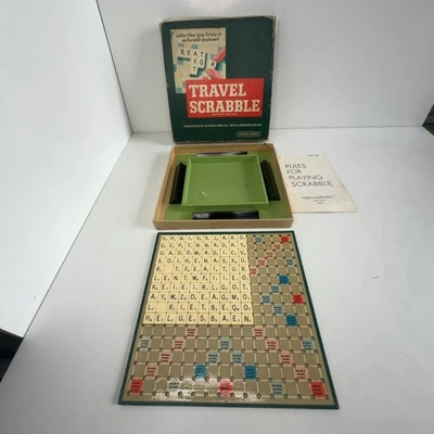 Travel Scrabble Board Game by Spears Games Vintage Complete Set - Image 1 of 4