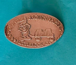 BOY & WAGON CHARLIE BROWN FARMS LITTLEROCK CALIF CENTAVO PRENSADO ALARGADO RETIRADO - Imagen 1 de 1