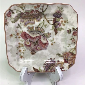 222 Fifth Gabrielle Square 6” Appetizer Plate Paisley Fine China Replacement - Picture 1 of 3