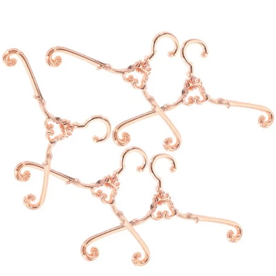 5pcs Miniaturpuppenkleiderbügel Retro -Puppenbügel für DIY Doll House Dekoration - Bild 1 von 4