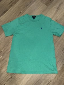 Polo Ralph Lauren T Shirt Youth XL Kelly green With Blue Horse - Picture 1 of 3