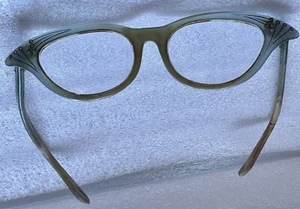 Vintage Frame France Cat Eye Eyeglass Frame Pearls/Rhinestones/Sequins - Picture 1 of 19