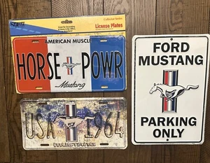 Letreros de metal/aluminio solo para estacionamiento Ford Mustang - lote de 3 - Imagen 1 de 5