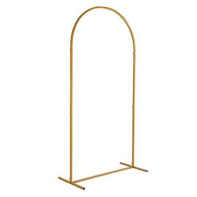 Bolsa de agua con forma de marco de puerta de techo de arco de hierro con arco de hierro para clavos de piso amarillo dorado Foto 1 de 4