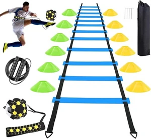 Trainingszubehör Fussball Set Sport 6M Leiter 12 Hütchen Springseil B546 - Bild 1 von 6