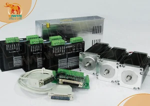 US3 AXIS Nema23 stepper motor 425oz+driver DQ542MA 18-50V+350w 36v CNC ROBT MILE - Picture 1 of 8