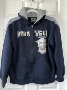 Sudadera con Capucha Makaveli Marca Tupac Juvenil Talla 16/18 Cremallera Gris Marino NOTA - Imagen 1 de 12