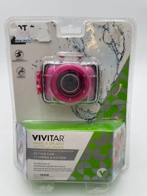 Vivitar DVR 781HD Action Cam SILVER Brand New And Sealed Pink - Image 1 of 4